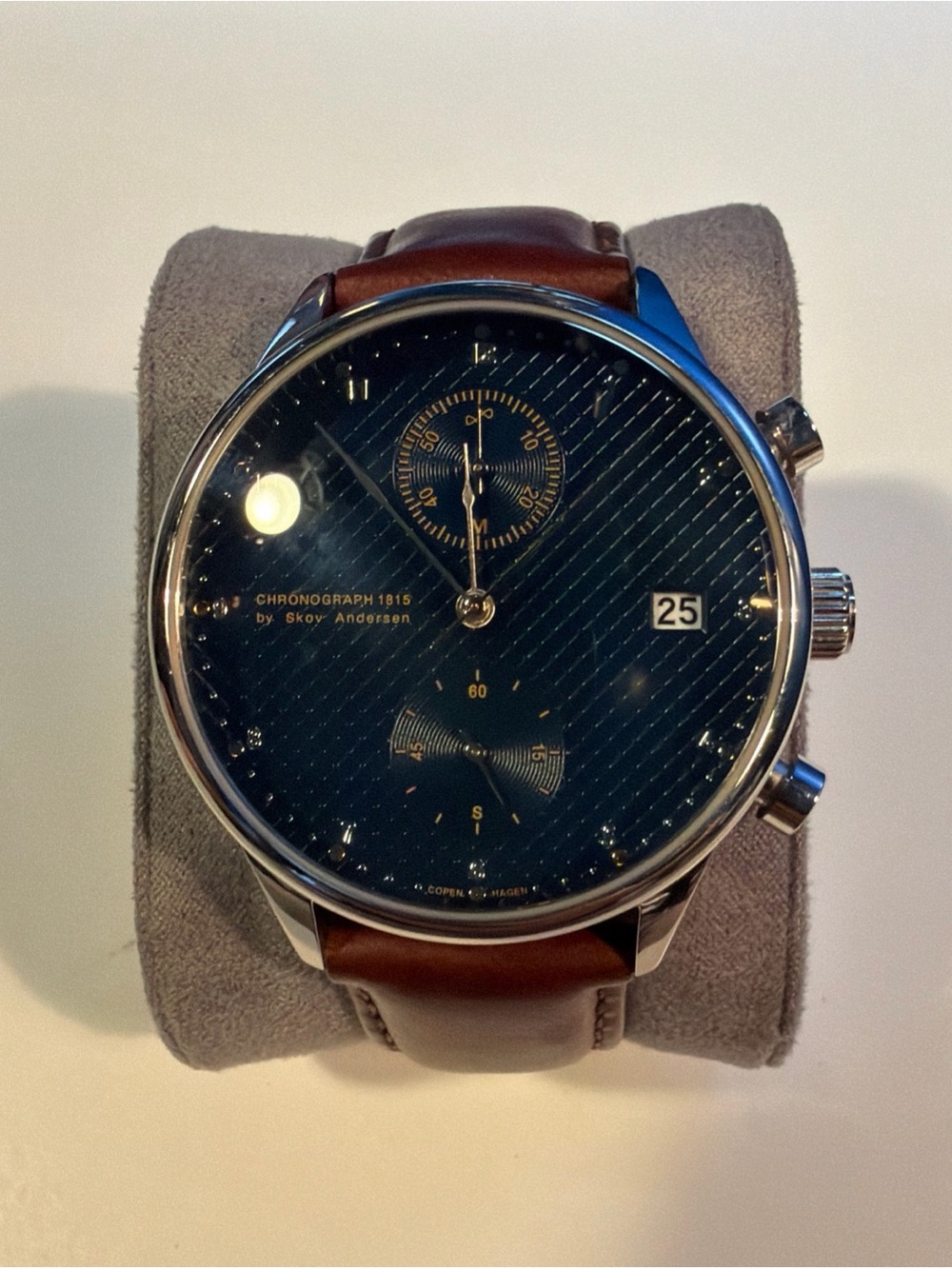AV86 About Vintage 1815 Chronograph Skov Anderson Men’s Watch Stainless Leather